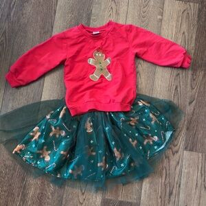 Festive Gingerbread Kids Set - Red and Green